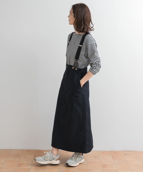 URBAN RESEARCH DOORS（アーバンリサーチドアーズ）の「サスペンダートラペーズスカート（スカート・レディース・ネイビー/ベージュ・MEDIUM）」の10枚目の写真