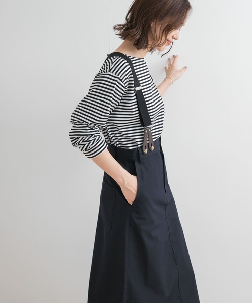 URBAN RESEARCH DOORS（アーバンリサーチドアーズ）の「サスペンダートラペーズスカート（スカート・レディース・ネイビー/ベージュ・MEDIUM）」の12枚目の写真