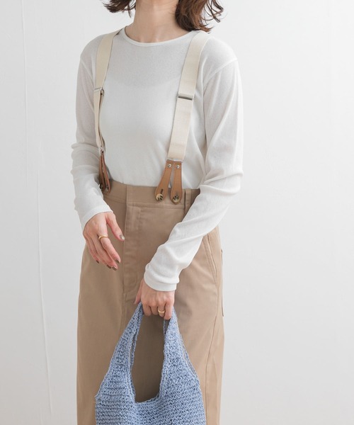 URBAN RESEARCH DOORS（アーバンリサーチドアーズ）の「サスペンダートラペーズスカート（スカート・レディース・ネイビー/ベージュ・MEDIUM）」の14枚目の写真