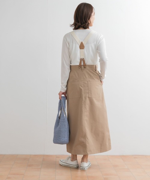 URBAN RESEARCH DOORS（アーバンリサーチドアーズ）の「サスペンダートラペーズスカート（スカート・レディース・ネイビー/ベージュ・MEDIUM）」の19枚目の写真