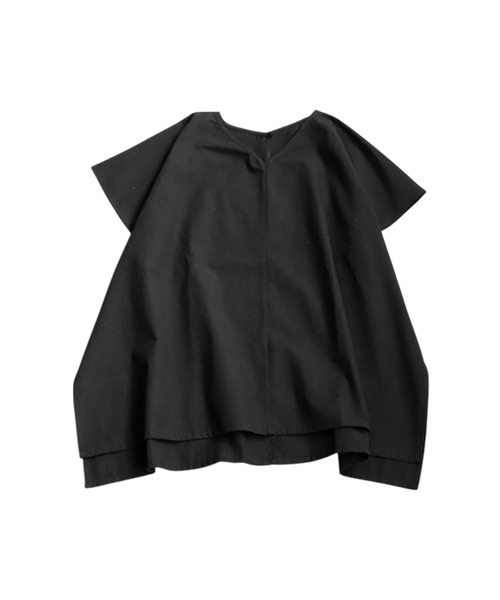 antiqua（アンティカ）の「リネンVネックポンチョ（その他トップス・レディース・チャコールグレー/ブラック/ナチュラル・ONESIZE）」の12枚目の写真