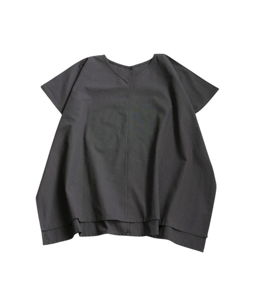 antiqua（アンティカ）の「リネンVネックポンチョ（その他トップス・レディース・チャコールグレー/ブラック/ナチュラル・ONESIZE）」の13枚目の写真