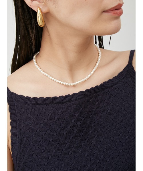 Mila Owen(ミラオーウェン)の「【セットアップ対応】クロシェアンサンブルキャミニットトップス(キャミソール・レディース・ホワイト/ネイビー/イエロー・FREE)」の8枚目の写真