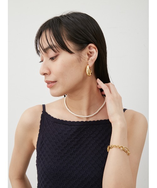 Mila Owen(ミラオーウェン)の「【セットアップ対応】クロシェアンサンブルキャミニットトップス(キャミソール・レディース・ホワイト/ネイビー/イエロー・FREE)」の10枚目の写真