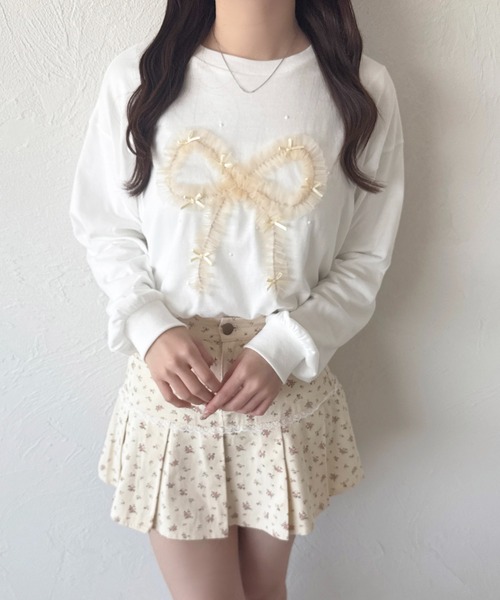apres jour(アプレジュール)の「アソートリボンロンT(Tシャツ/カットソー・レディース・ブルー/オレンジ/イエロー/ピンク・フリー/X-LARGE)」の22枚目の写真