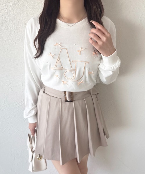 apres jour(アプレジュール)の「アソートリボンロンT(Tシャツ/カットソー・レディース・ブルー/オレンジ/イエロー/ピンク・フリー/X-LARGE)」の18枚目の写真
