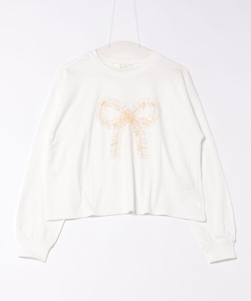 apres jour(アプレジュール)の「アソートリボンロンT(Tシャツ/カットソー・レディース・ブルー/オレンジ/イエロー/ピンク・フリー/X-LARGE)」の11枚目の写真