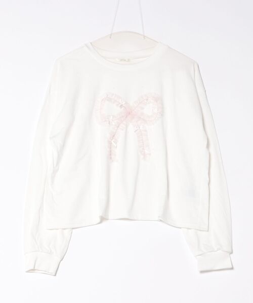 apres jour(アプレジュール)の「アソートリボンロンT(Tシャツ/カットソー・レディース・ブルー/オレンジ/イエロー/ピンク・フリー/X-LARGE)」の12枚目の写真