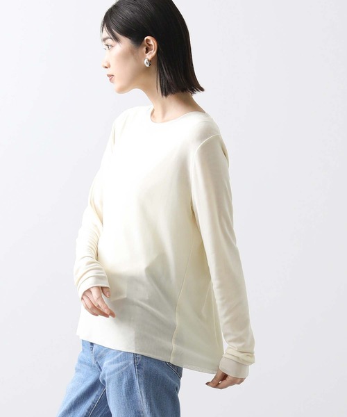Gready Brilliant(グレディブリリアン)の「2重マイクロチュールカットソー(Tシャツ/カットソー・レディース・オフホワイト/ブラック・FREE)」の15枚目の写真