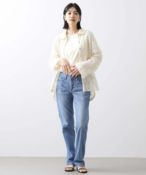 Gready Brilliant(グレディブリリアン)の「2重マイクロチュールカットソー(Tシャツ/カットソー・レディース・オフホワイト/ブラック・FREE)」の12枚目の写真