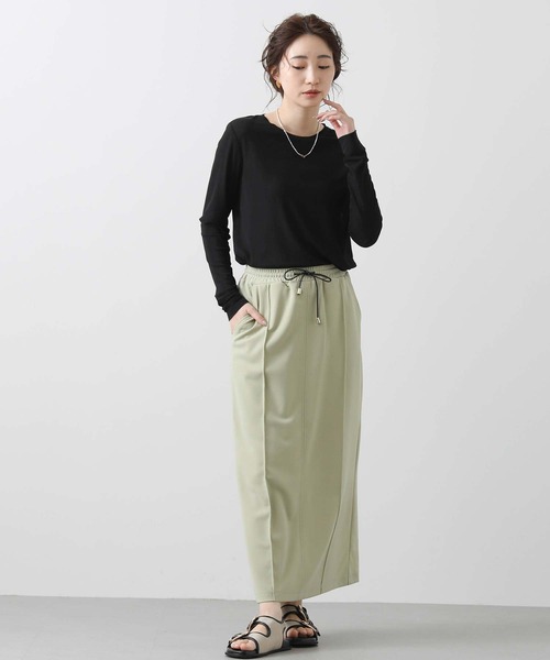 Gready Brilliant(グレディブリリアン)の「2重マイクロチュールカットソー(Tシャツ/カットソー・レディース・オフホワイト/ブラック・FREE)」の5枚目の写真