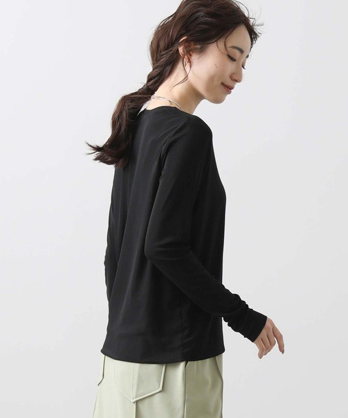 Gready Brilliant(グレディブリリアン)の「2重マイクロチュールカットソー(Tシャツ/カットソー・レディース・オフホワイト/ブラック・FREE)」の3枚目の写真