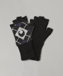 MARINE SERRE(}[EZ)Marine Serre MOON ARGYLE KNIT FINGERLESS GLOVES USA022A()