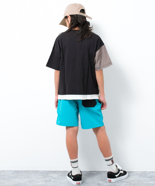 CONVERSE（コンバース）の「CONVERSE 別注フェイクレイヤードポケットTシャツ（Tシャツ/カットソー・キッズ・チャコールグレー/ブラック/ライトグレー・130/140/150/160）」の5枚目の写真