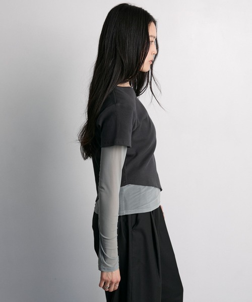 アールロンドン　アシンメトリートップス 肩リボンアシンメトリーニットトップス | AND ON JIONE STORE