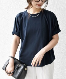 SHIPS any | SHIPS any:〈UVカット/接触冷感/吸水速乾/洗濯機可能〉USAコットン ツイスト TEE(Tシャツ/カットソー)