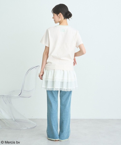 earth music&ecology(アースミュージックアンドエコロジー)の「miffy/earth Rose ringer Tee(Tシャツ/カットソー・レディース・クリーム/ネイビー・FREE)」の17枚目の写真