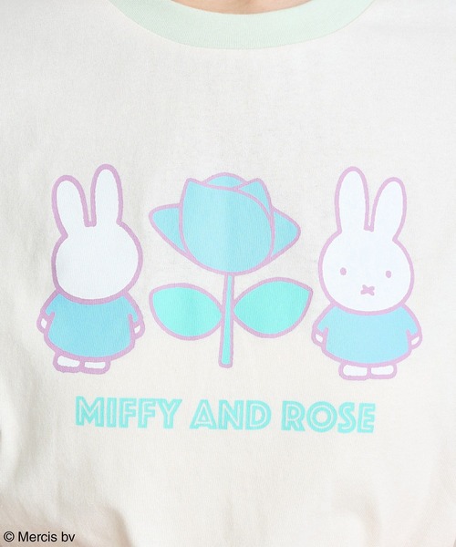 earth music&ecology(アースミュージックアンドエコロジー)の「miffy/earth Rose ringer Tee(Tシャツ/カットソー・レディース・クリーム/ネイビー・FREE)」の20枚目の写真