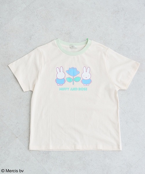 earth music&ecology(アースミュージックアンドエコロジー)の「miffy/earth Rose ringer Tee(Tシャツ/カットソー・レディース・クリーム/ネイビー・FREE)」の21枚目の写真