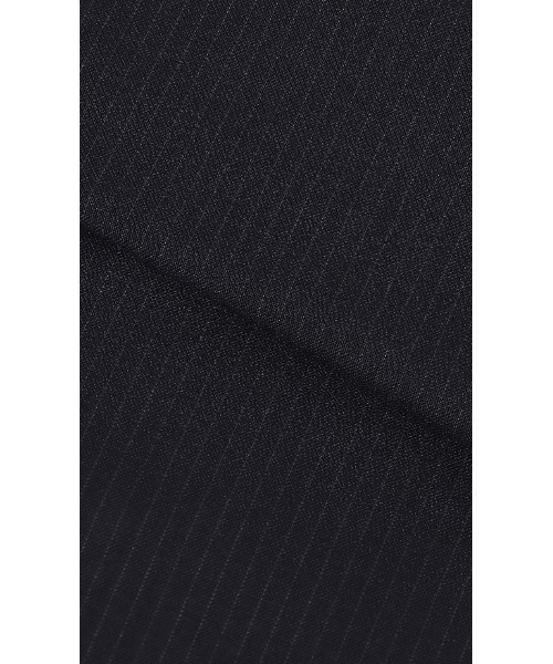 AOYAMA（アオヤマ）の「【洗える・防シワ・ストレッチ】美シルエットを追求！ベーシックテーパードパンツ/ネイビー/ストライプ｜通勤＆オフィス＆入卒＆セレモニー＆オケージョン｜セットアップ着用可・大きいサイズあり｜（スーツパンツ・レディース・ネイビー・5号/7号/9号/11号/13号/15号/17号）」の2枚目の写真