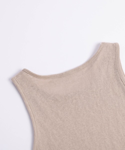 SUGAR BISKET(シュガービスケット)の「ロングスリーブTシャツ&タンクトップ(Tシャツ/カットソー・レディース・ベージュ/グレー/ホワイト/ブラック・フリー)」の5枚目の写真