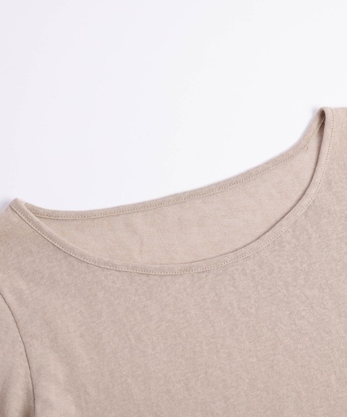 SUGAR BISKET(シュガービスケット)の「ロングスリーブTシャツ&タンクトップ(Tシャツ/カットソー・レディース・ベージュ/グレー/ホワイト/ブラック・フリー)」の6枚目の写真