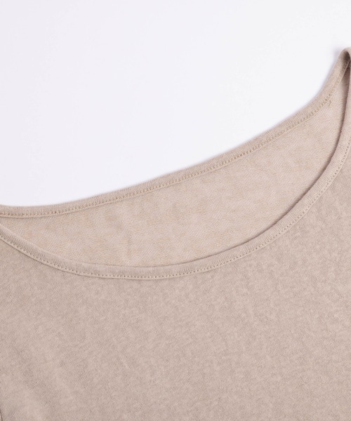 SUGAR BISKET(シュガービスケット)の「ロングスリーブTシャツ&タンクトップ(Tシャツ/カットソー・レディース・ベージュ/グレー/ホワイト/ブラック・フリー)」の7枚目の写真