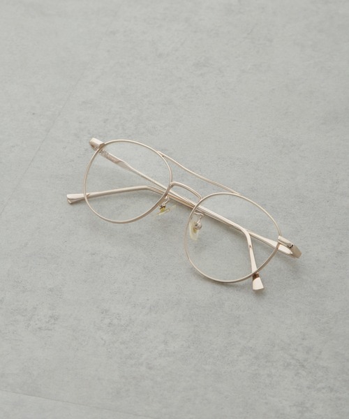 NANO universe（ナノユニバース）の「ツインブリッジラウンドサングラス（サングラス・レディース・シルバー/ゴールド・FREE）」の4枚目の写真