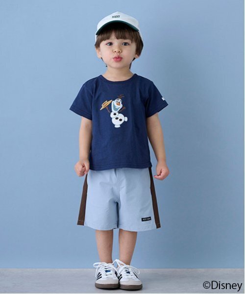 petit main（プティマイン）の「【水陸両用】サイドラインハーフパンツ（スイムグッズ・キッズ・サックスブルー/ダークブルー/ライトベージュ・80ｃｍ/110cm/100cm/120cm/90cm/130cm）」の5枚目の写真