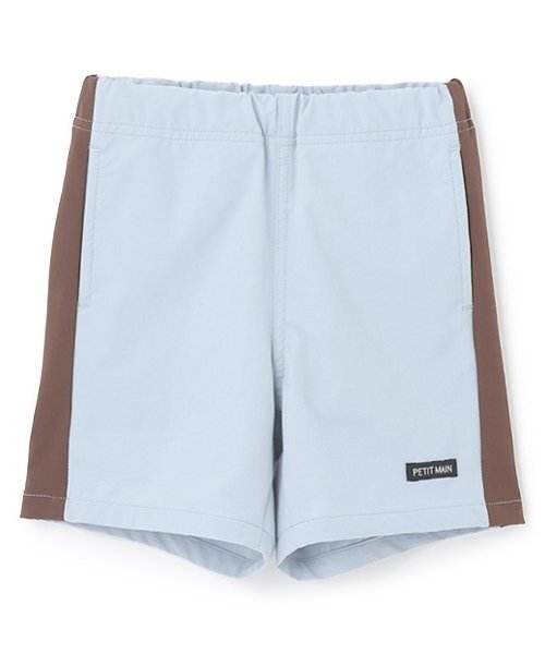 petit main（プティマイン）の「【水陸両用】サイドラインハーフパンツ（スイムグッズ・キッズ・サックスブルー/ダークブルー/ライトベージュ・80ｃｍ/110cm/100cm/120cm/90cm/130cm）」の9枚目の写真