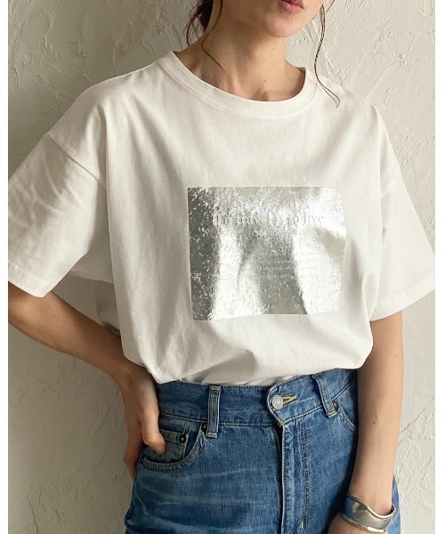 【STONE 】反射半袖Tシャツ ビアンコ V0001 バリエーショングラフィックオーバーサイズTシャツ / メンズ