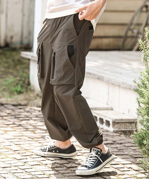 CAMBIO(カンビオ)の「mp13620- 撥水ナイロンストレッチキャンプパンツ(その他パンツ・メンズ・ブラック/オリーブ/カーキブラウン・S/M/L)」の1枚目の写真