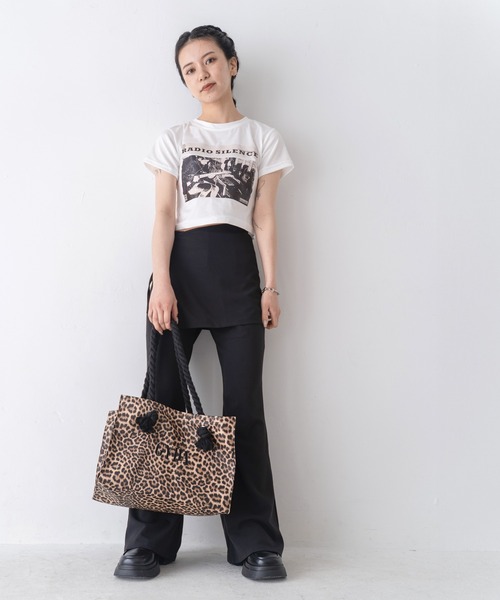 GYDA(ジェイダ)の「GYDA(ジェイダ) / ショッパー風フェイクレザートートバッグ A4対応 GY-B192 FAKE LEATHER(トートバッグ・レディース・レオパード/ブラック・FREE)」の22枚目の写真