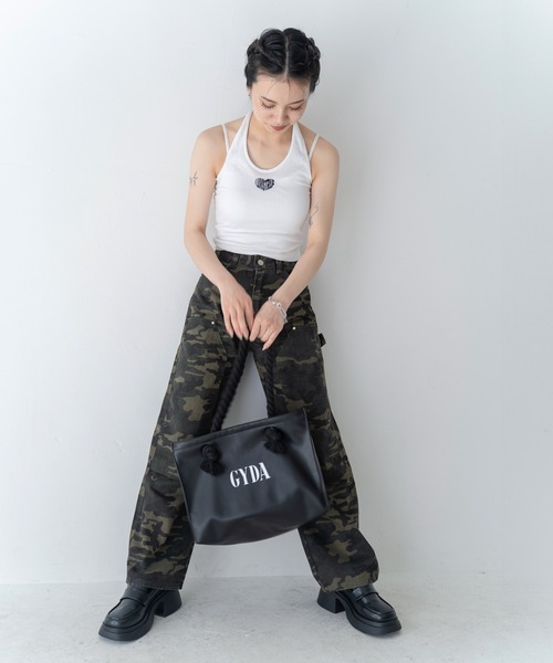 GYDA(ジェイダ)の「GYDA(ジェイダ) / ショッパー風フェイクレザートートバッグ A4対応 GY-B192 FAKE LEATHER(トートバッグ・レディース・レオパード/ブラック・FREE)」の13枚目の写真