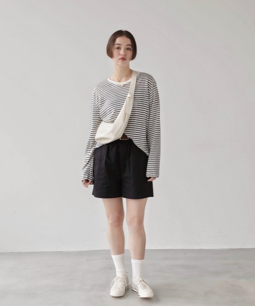 full/fill.(フルフィル)の「ロングスリーブボーダーT(Tシャツ/カットソー・レディース・イエロー/ネイビー・FREE)」の14枚目の写真