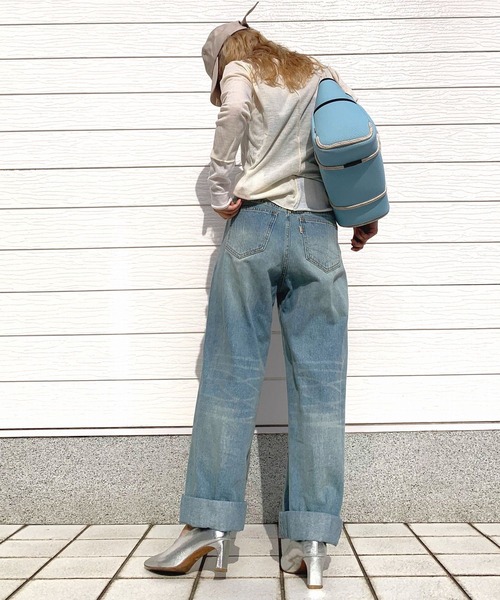 Q（キュー）の「ブロック切り替えプルオーバー（Tシャツ/カットソー・レディース・ブラック/ベージュ・MEDIUM）」の16枚目の写真