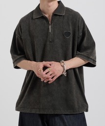 Perushu | ヴィンテージライクドローストリングZIPポロシャツ(ポロシャツ)