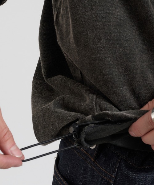 Perushu（ペルーシュ）の「ヴィンテージライクドローストリングZIPポロシャツ（ポロシャツ・メンズ・ライトブラウン/ブラック/ボルドー・LARGE/MEDIUM）」の20枚目の写真