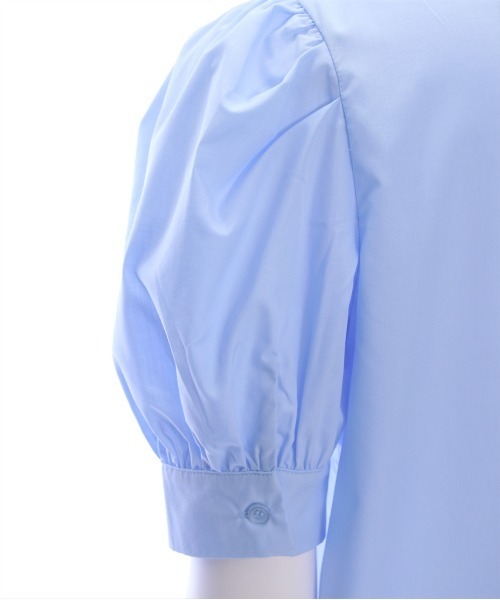 clear（クリア）の「ビッグリボンワンポイント刺繍半袖ブラウス[オフィスカジュアル 着回し抜群 大人 ガーリー]（シャツ/ブラウス・レディース・ピンク/サックスブルー/オフホワイト・F）」の14枚目の写真