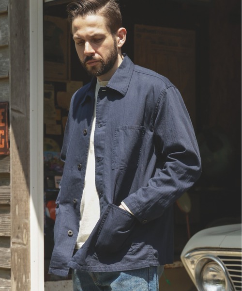 US NAVY HERRINGBONE / 5-BUTTON COVERALL（カバーオール）｜MR.OLIVE