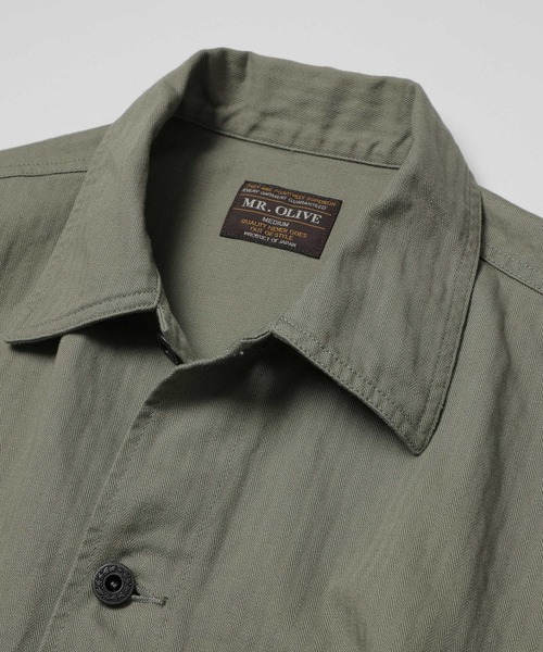 US NAVY HERRINGBONE / 5-BUTTON COVERALL（カバーオール）｜MR.OLIVE