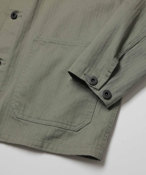 US NAVY HERRINGBONE / 5-BUTTON COVERALL（カバーオール）｜MR.OLIVE