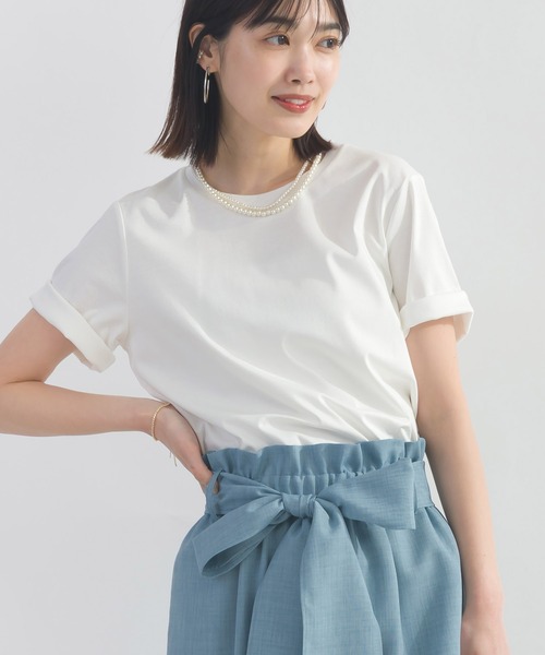 PICCIN(ピッチン)の「ロゴプレート付きTシャツ(Tシャツ/カットソー・レディース・ブラック/オフホワイト・M)」の2枚目の写真