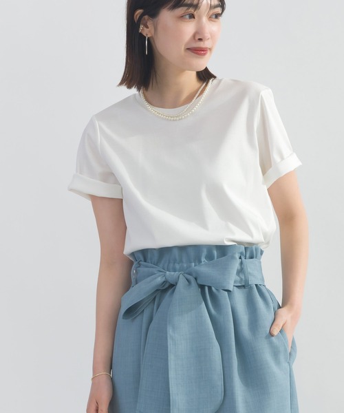 PICCIN(ピッチン)の「ロゴプレート付きTシャツ(Tシャツ/カットソー・レディース・ブラック/オフホワイト・M)」の3枚目の写真