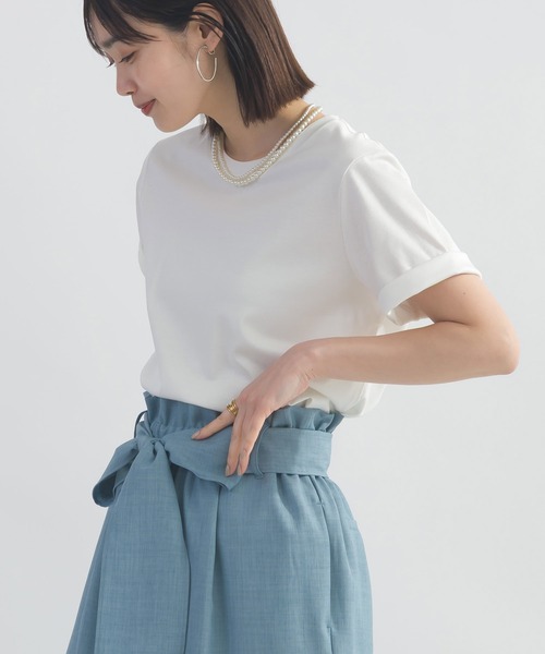 PICCIN(ピッチン)の「ロゴプレート付きTシャツ(Tシャツ/カットソー・レディース・ブラック/オフホワイト・M)」の4枚目の写真