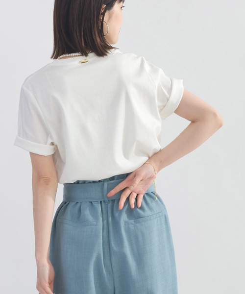 PICCIN(ピッチン)の「ロゴプレート付きTシャツ(Tシャツ/カットソー・レディース・ブラック/オフホワイト・M)」の5枚目の写真