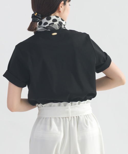 PICCIN(ピッチン)の「ロゴプレート付きTシャツ(Tシャツ/カットソー・レディース・ブラック/オフホワイト・M)」の10枚目の写真