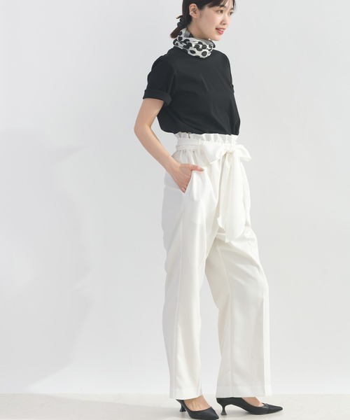 PICCIN(ピッチン)の「ロゴプレート付きTシャツ(Tシャツ/カットソー・レディース・ブラック/オフホワイト・M)」の14枚目の写真