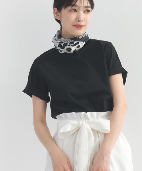 PICCIN(ピッチン)の「ロゴプレート付きTシャツ(Tシャツ/カットソー・レディース・ブラック/オフホワイト・M)」の12枚目の写真