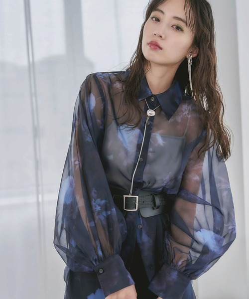 ⭐︎まとめ買い値引き 未使用 HARE アートフラワーシアーシャツ HARE（ハレ）の「アートフラワーシアーシャツ(HARE)（シャツ